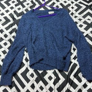 Dark blue v-neck sweater